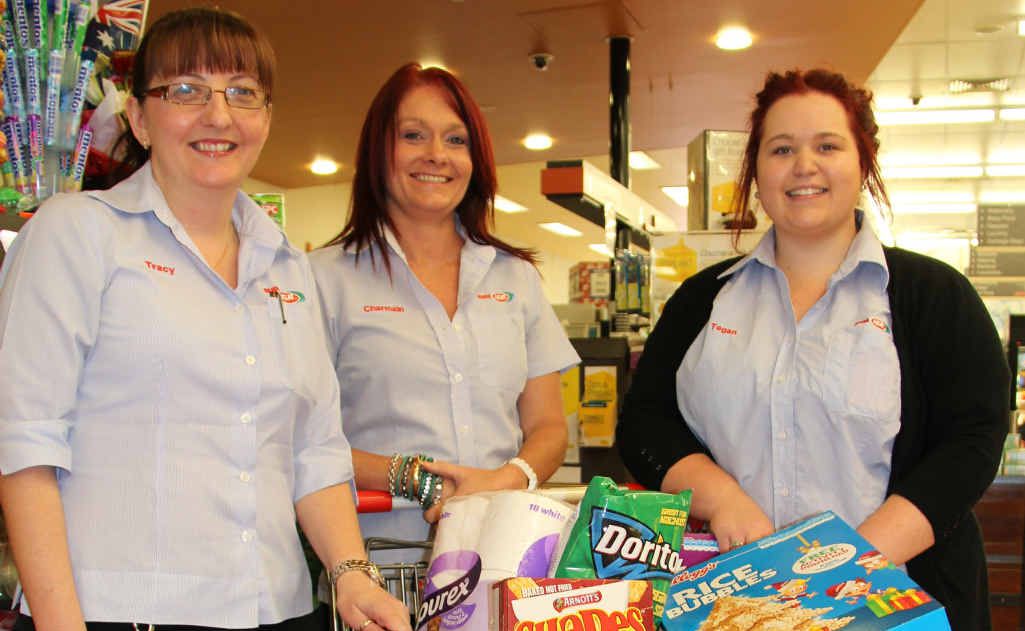 Tracy Smith, Charmain Doran and Tegan Freeman from Supa IGA Warwick. Tracy Smith, Charmain Doran and Tegan Freeman from Supa IGA Warwick.